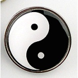 Metallmärgid Yin-Yang